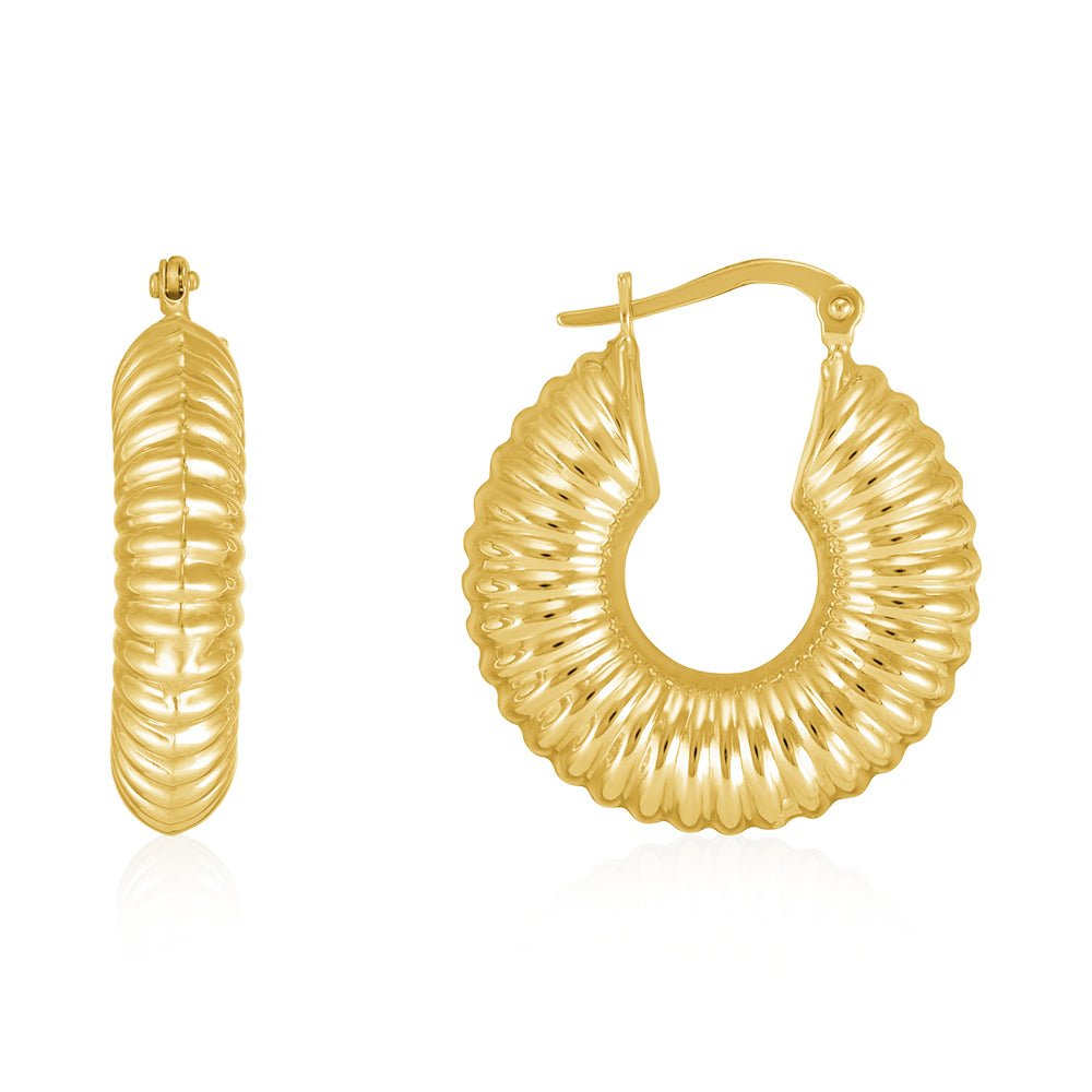 18ct Yellow Gold Shrimp Creole Earrings PKP0042