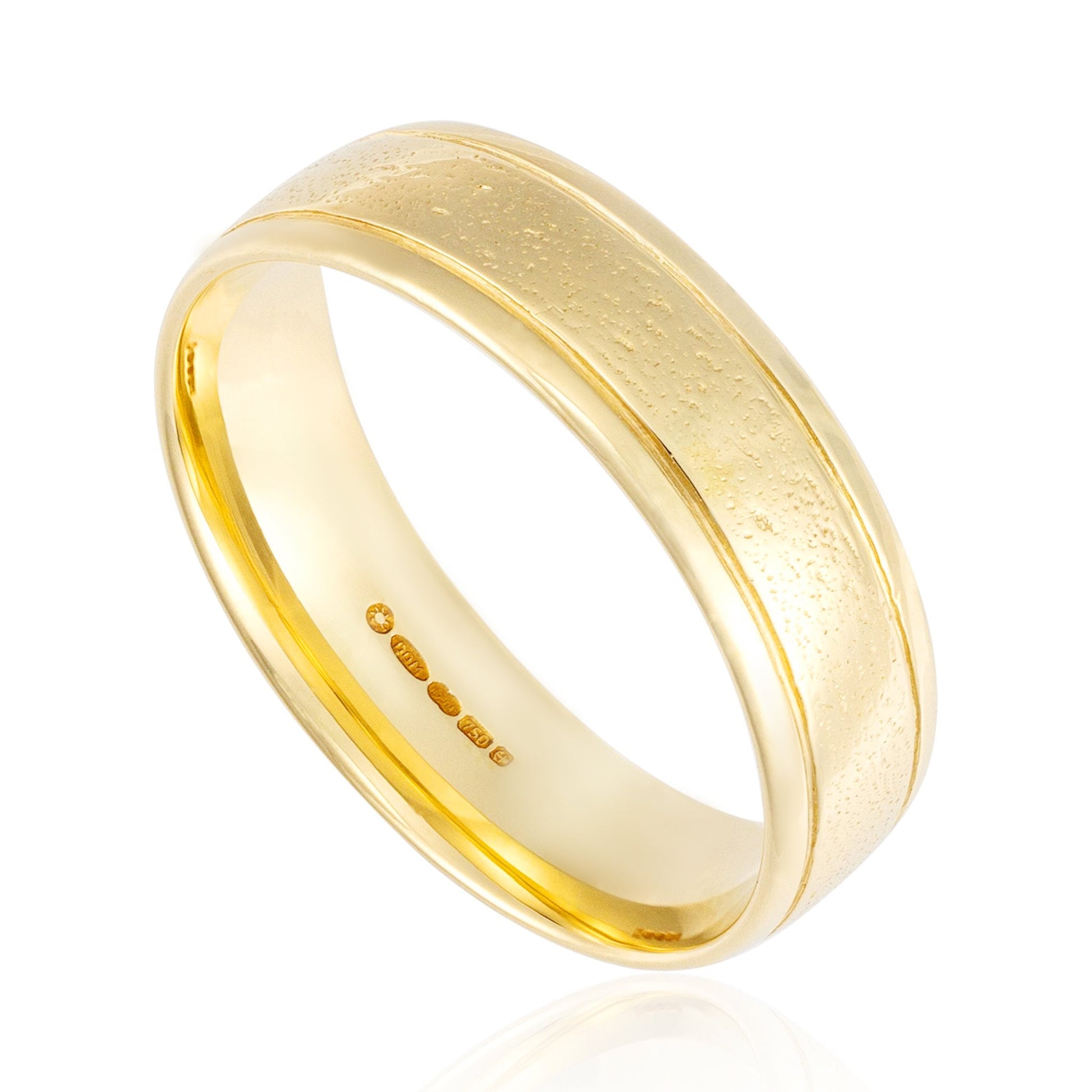 18ct yellow gold wedding ring 08001148 - FJewellery