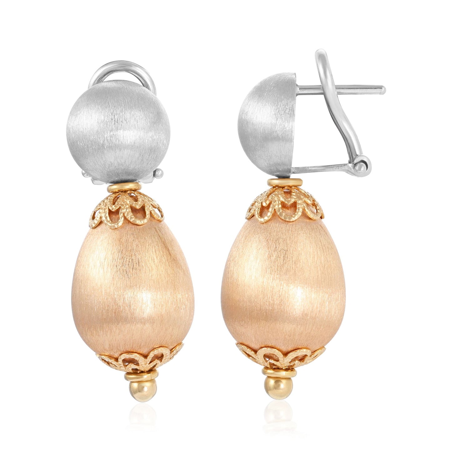 18ct yellow-white gold preloved earrings 02032492 - FJewellery