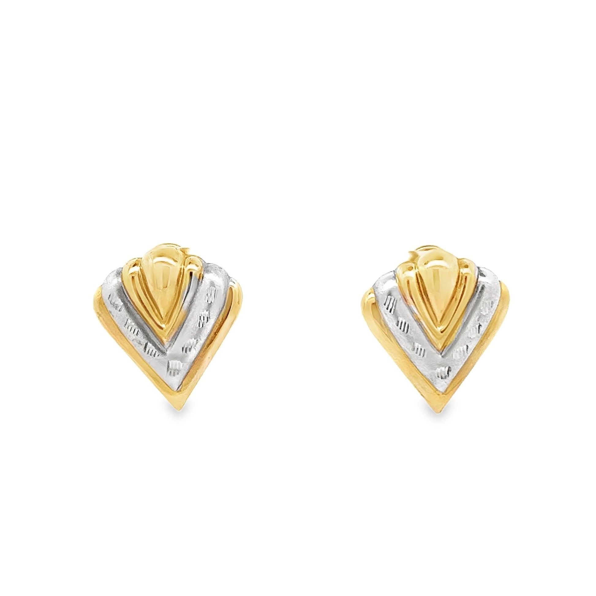 18ct yellow - white gold preloved earrings 08001853 - FJewellery