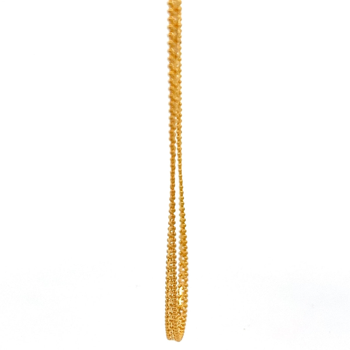 22ct Gold Beaded Curb Chain - FJewellery
