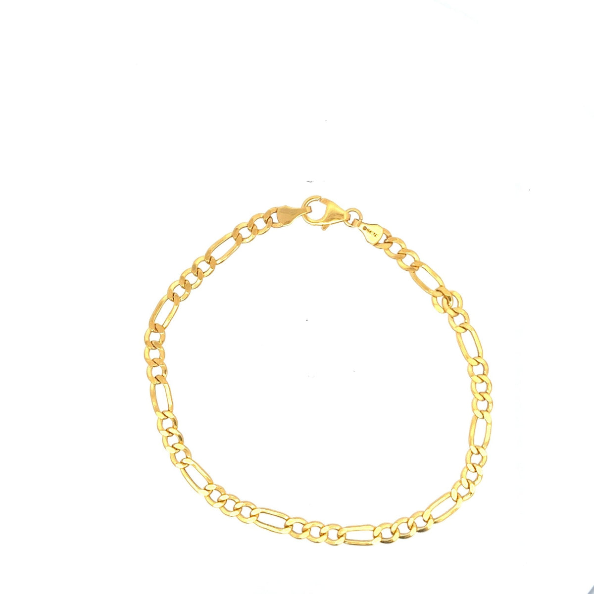 22ct Gold Bracelet with Alternating Curb and Oval Links - FJewellery