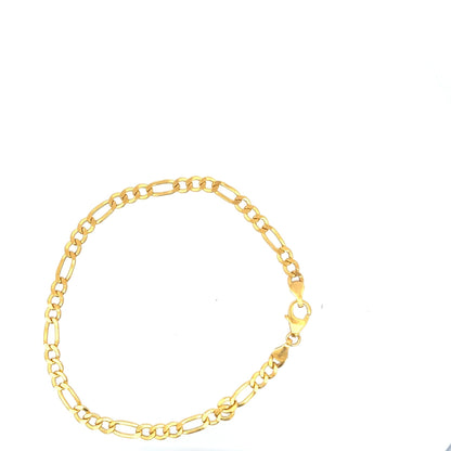 22ct Gold Bracelet with Alternating Curb and Oval Links - FJewellery