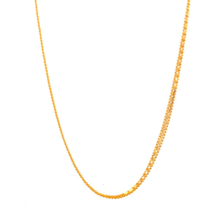 22ct Gold Chain with Fine Textured Link Design - FJewellery