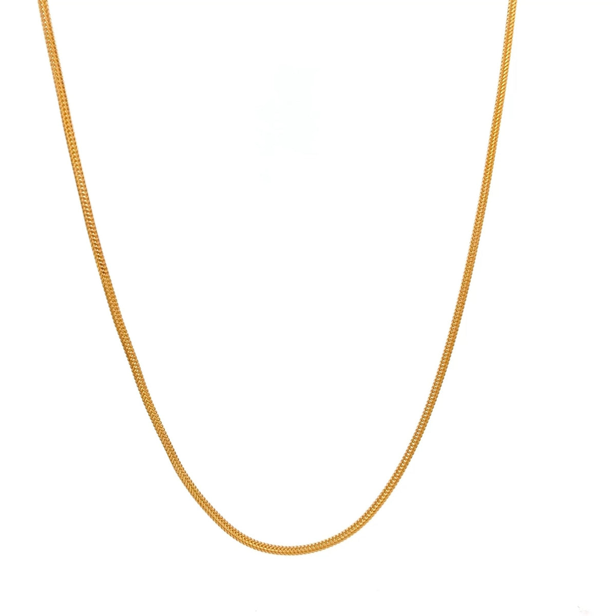 22ct Gold Chain with Fine Woven Link Pattern - FJewellery
