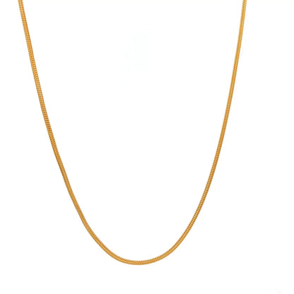 22ct Gold Chain with Fine Woven Link Pattern - FJewellery