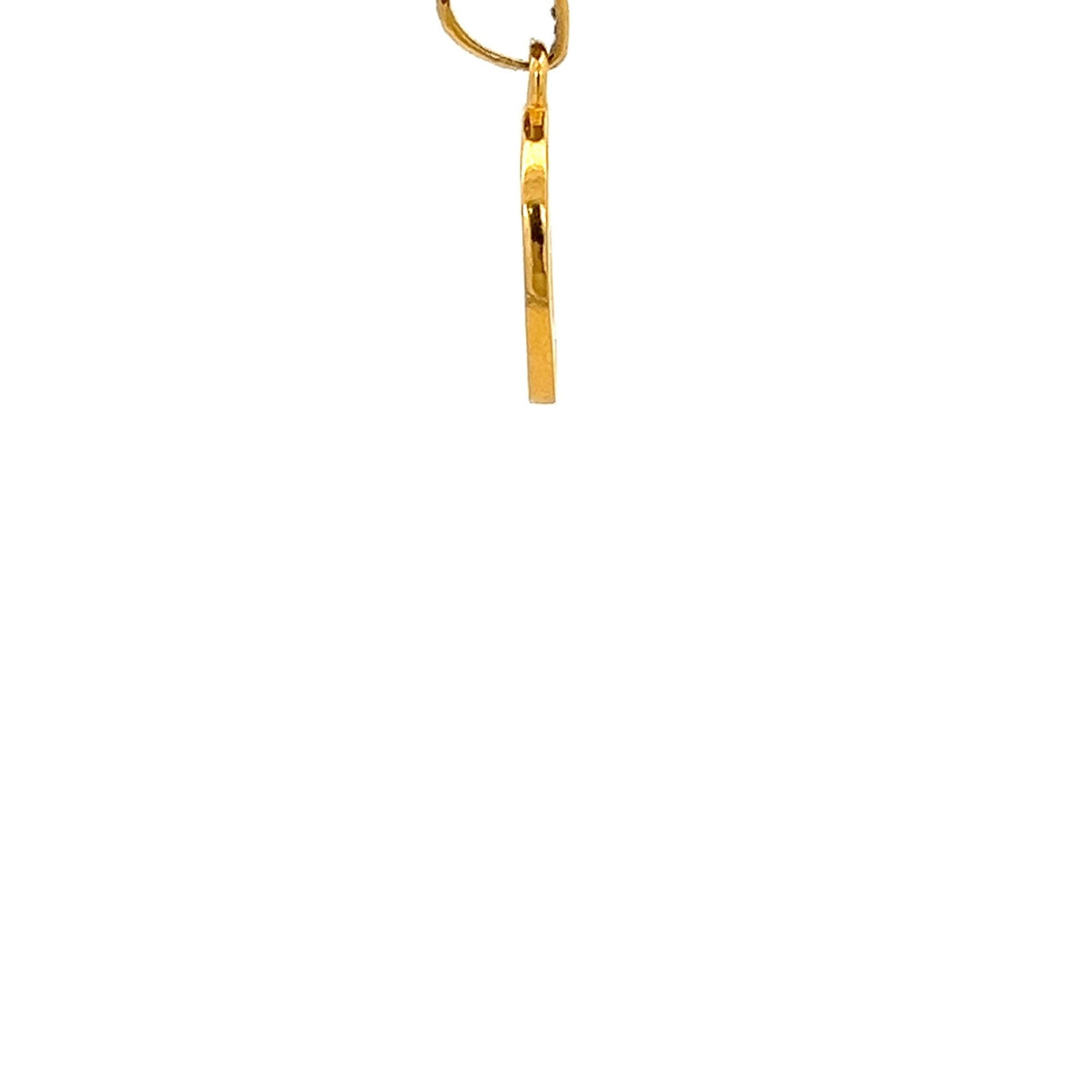 22ct Gold Circular Initial A Pendant - FJewellery
