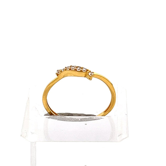22ct Gold Clear Stone Cluster Ring - FJewellery