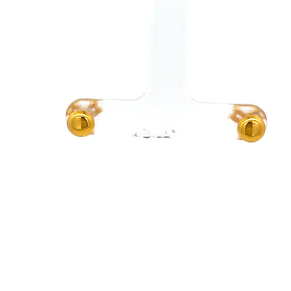 22ct Gold Cluster Stud Earrings with Clear Stones - FJewellery