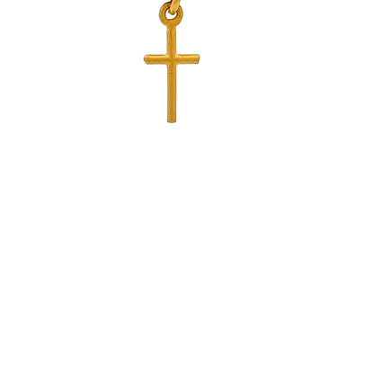 22ct Gold Cross Pendant - FJewellery