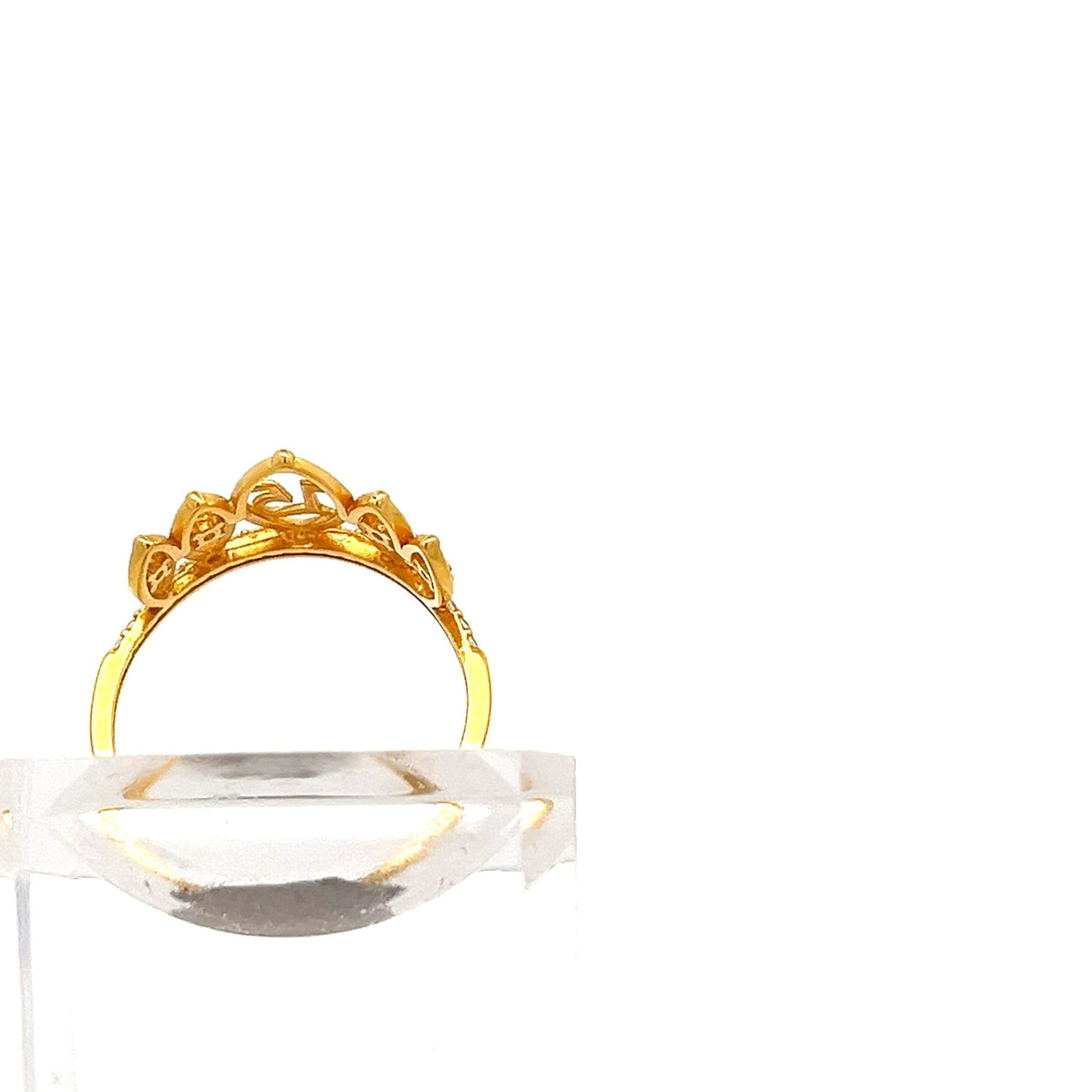 22ct Gold Crown Design Stone-Set Ring - FJewellery