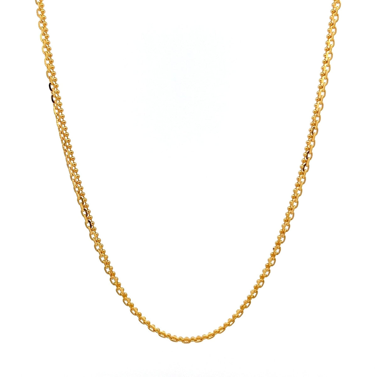 22ct Gold Double Strand Belcher Link Chain - FJewellery