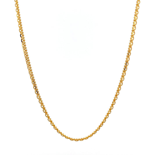 22ct Gold Double Strand Belcher Link Chain - FJewellery