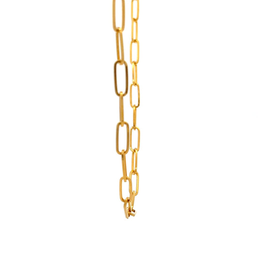 22ct Gold Elongated Oval Link Chain - FJewellery
