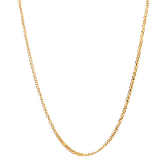 22ct Gold Fine Curb Chain - FJewellery