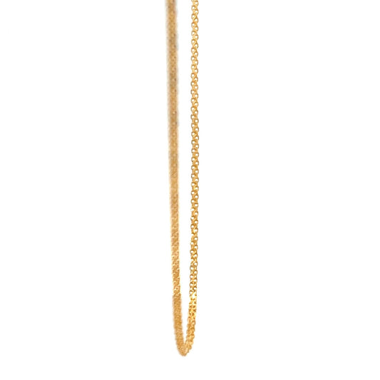 22ct Gold Fine Curb Chain - FJewellery