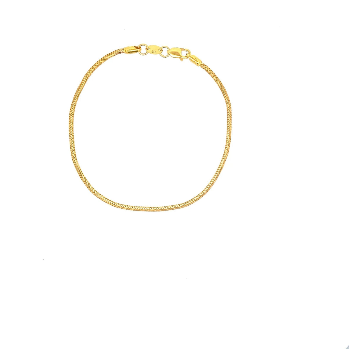 22ct Gold Fine Curb Chain Bracelet - FJewellery