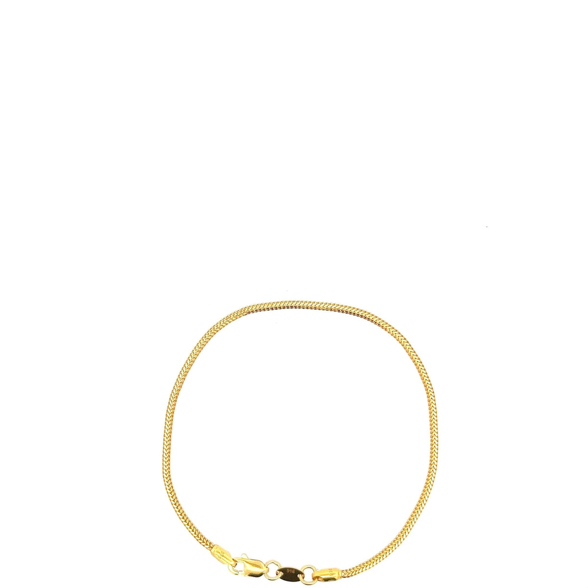 22ct Gold Fine Curb Chain Bracelet - FJewellery