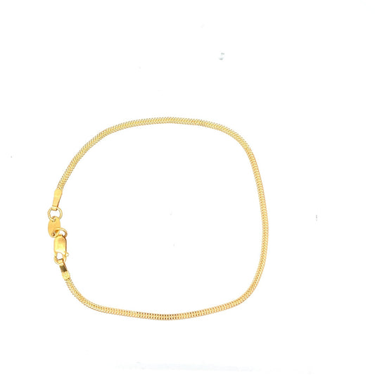 22ct Gold Fine Curb Chain Bracelet - FJewellery