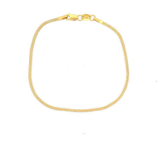22ct Gold Fine Curb Chain Bracelet - FJewellery