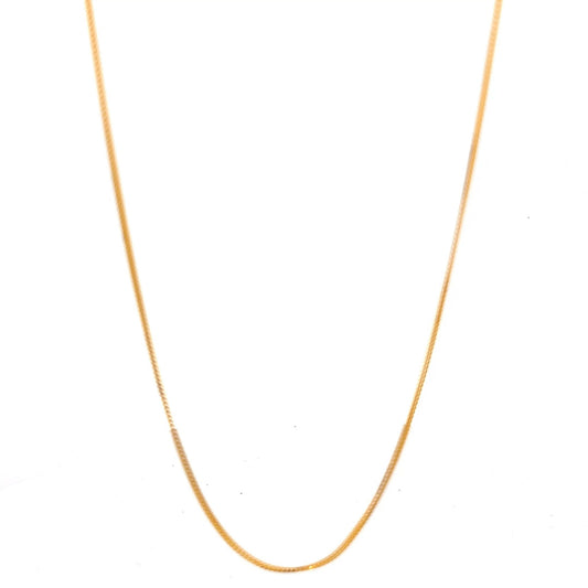 22ct Gold Fine Curb Chain Necklace - FJewellery