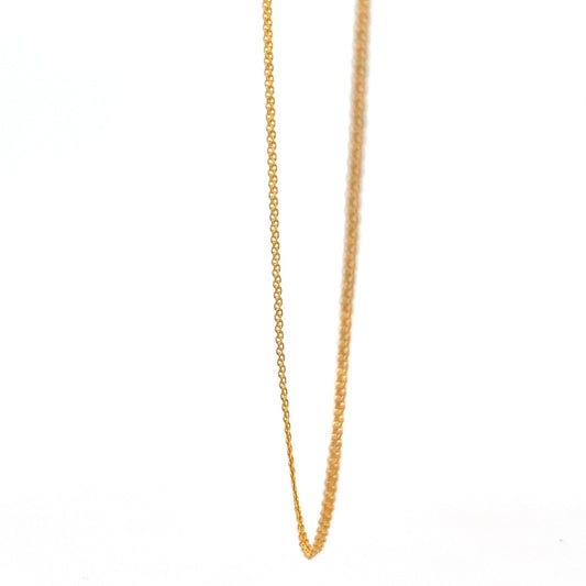 22ct Gold Fine Curb Chain Necklace - FJewellery