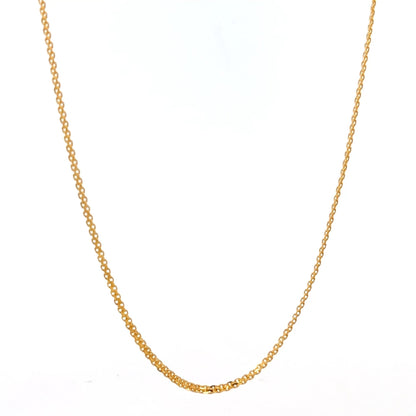 22ct Gold Fine Curb Chain Necklace - FJewellery