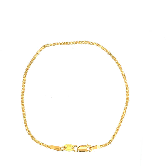 22ct Gold Fine Textured Link Bracelet - FJewellery