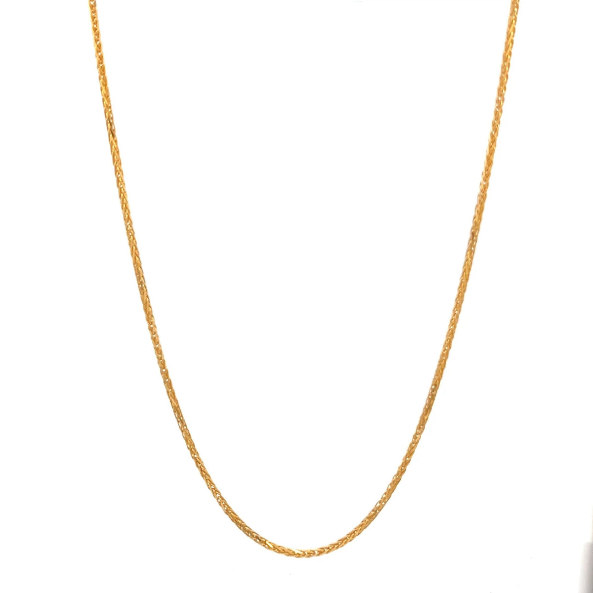 22ct Gold Fine Textured Link Chain - FJewellery