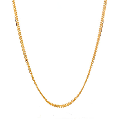 22ct Gold Fine Twisted Link Chain - FJewellery
