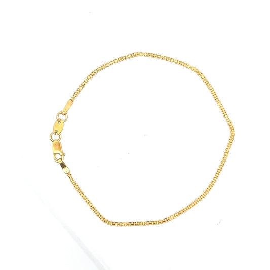 22ct Gold Fine Woven Chain Bracelet - FJewellery