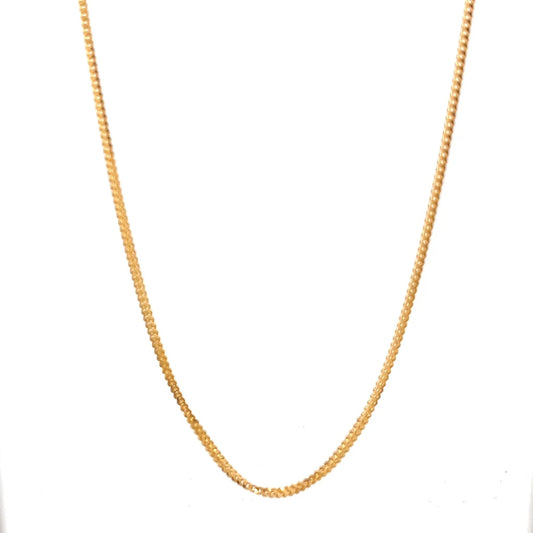 22ct Gold Fine Woven Chain Necklace - FJewellery