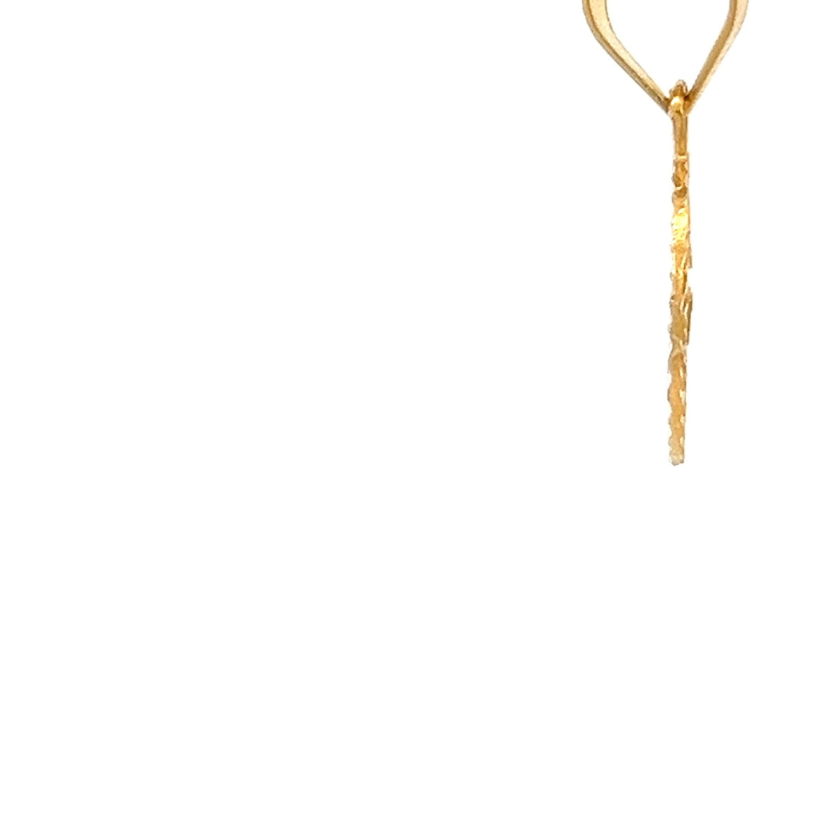 22ct Gold G Initial Pendant with Textured Detailing - FJewellery
