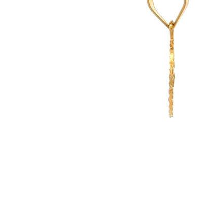 22ct Gold G Initial Pendant with Textured Detailing - FJewellery