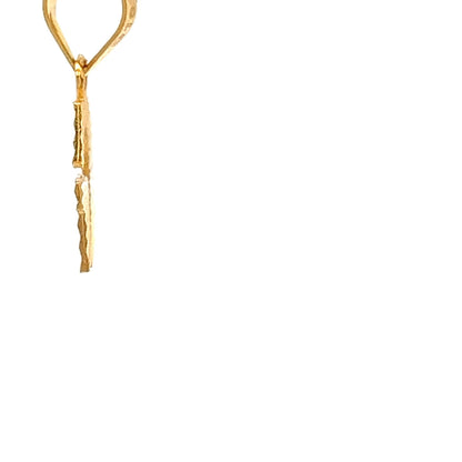 22ct Gold G Initial Pendant with Textured Detailing - FJewellery