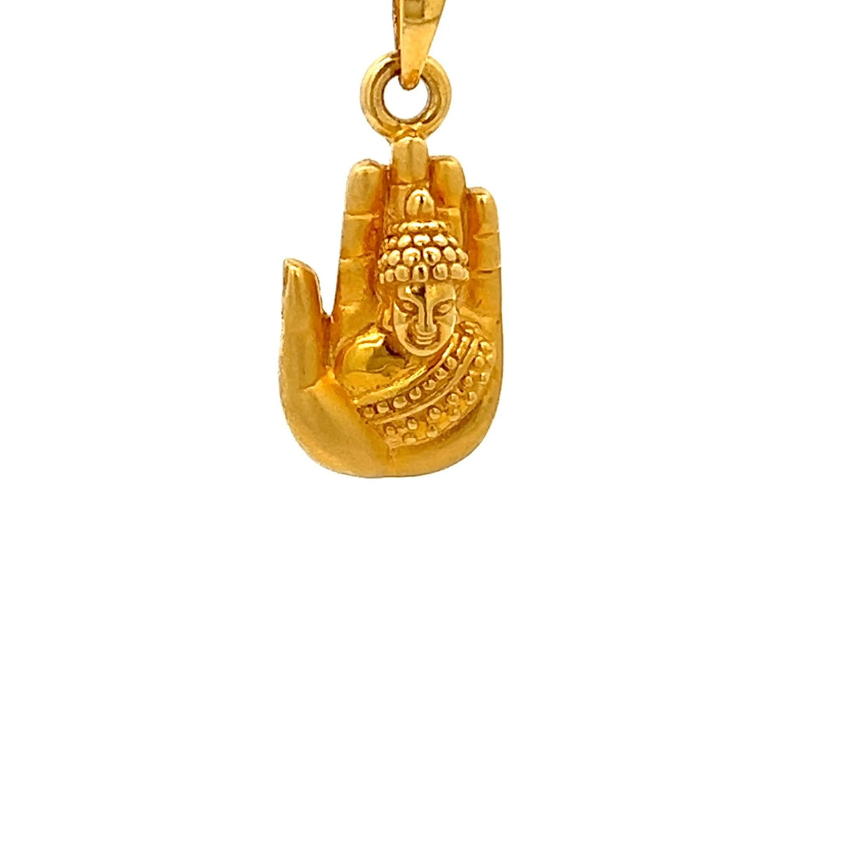 22ct Gold Ganesh Pendant with Decorative Textured Detail - FJewellery
