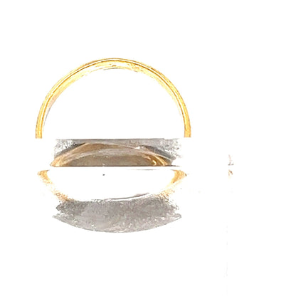 22ct Gold Grooved Band Ring with Raised Pattern - FJewellery