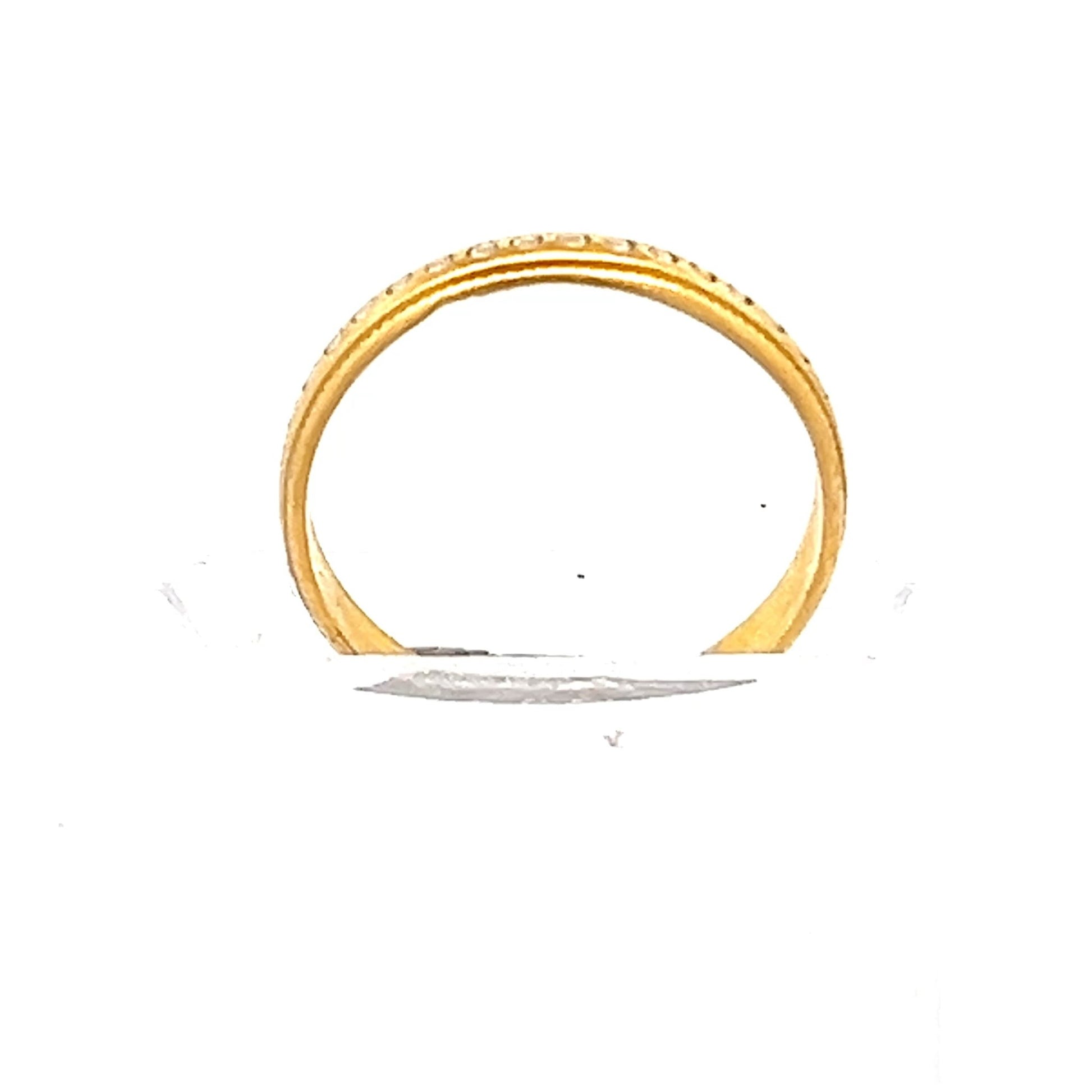 22ct Gold Grooved Band Ring with Raised Pattern - FJewellery