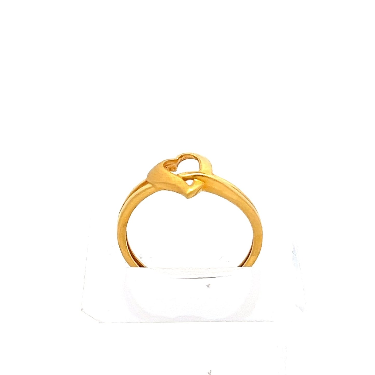 22ct Gold Heart Design Ring with Openwork Detail - FJewellery