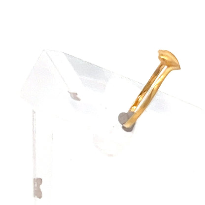 22ct Gold Heart Detail Ring with Slim Polished Band - FJewellery