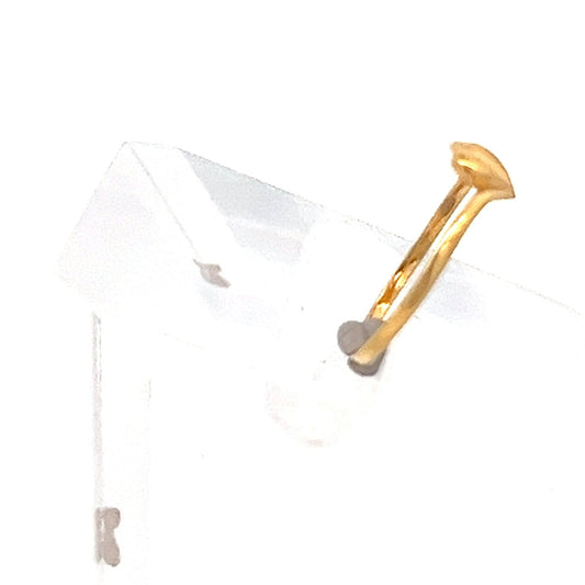 22ct Gold Heart Detail Ring with Slim Polished Band - FJewellery