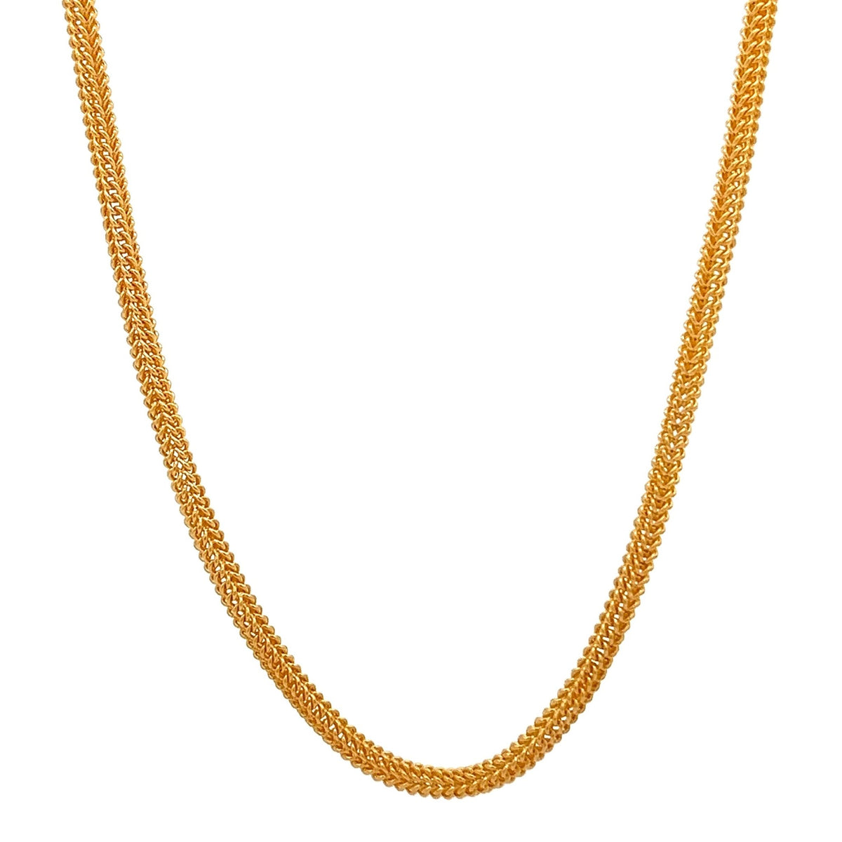 22ct Gold Herringbone Chain Necklace - FJewellery