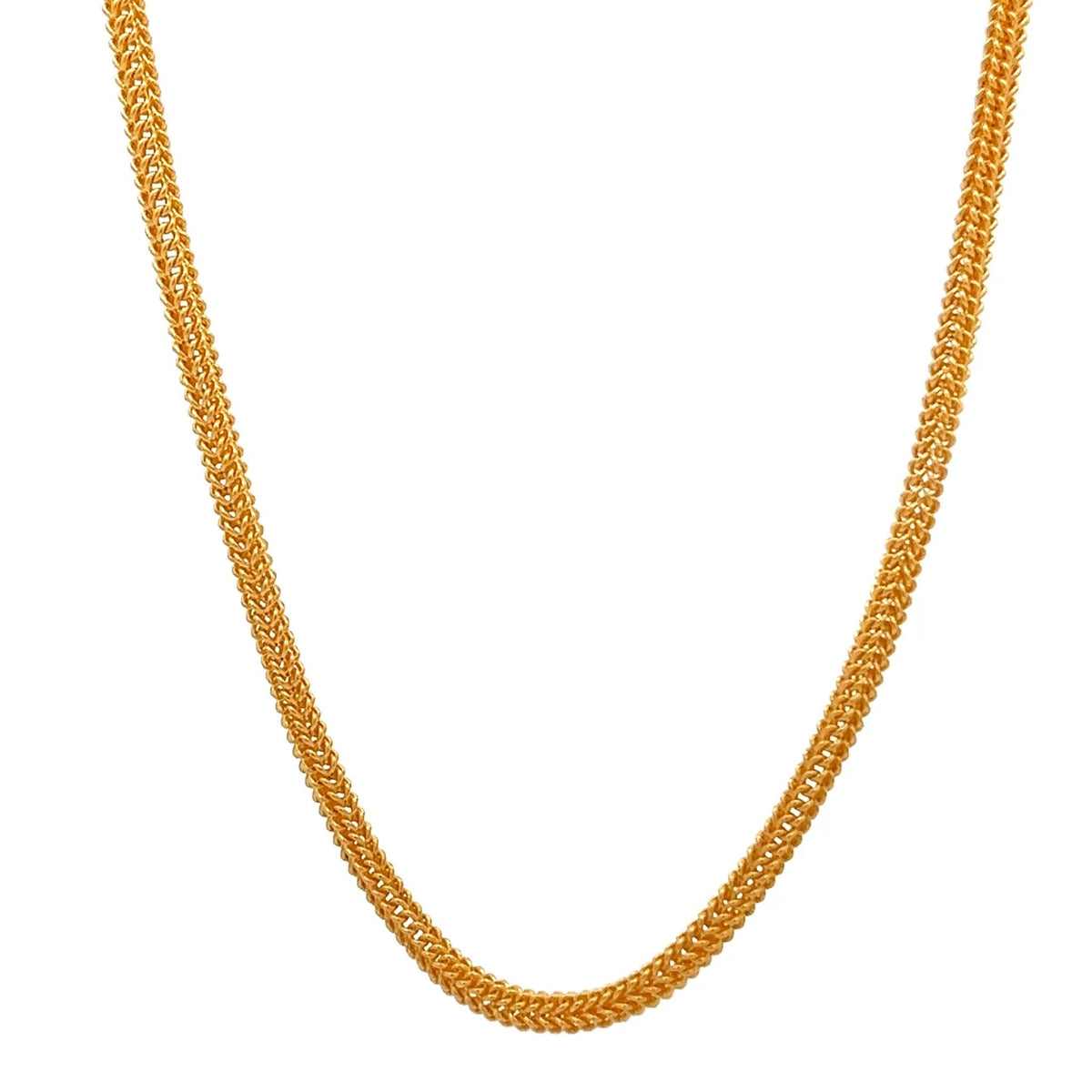 22ct Gold Herringbone Chain Necklace - FJewellery