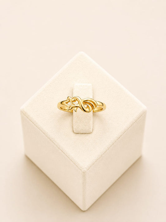 22ct Gold Interlocking Knot Design Ring - FJewellery