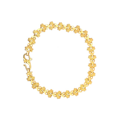22ct Gold Leaf Motif Bracelet - FJewellery
