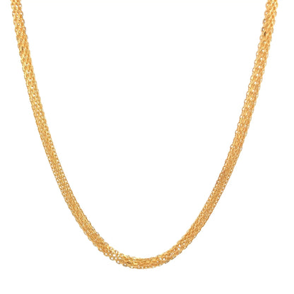 22ct Gold Multi-Row Chain Necklace - FJewellery