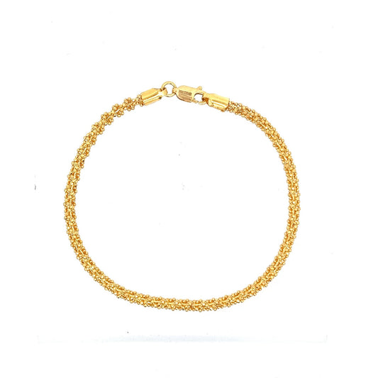 22ct Gold Multi-Strand Beaded Chain Bracelet - FJewellery