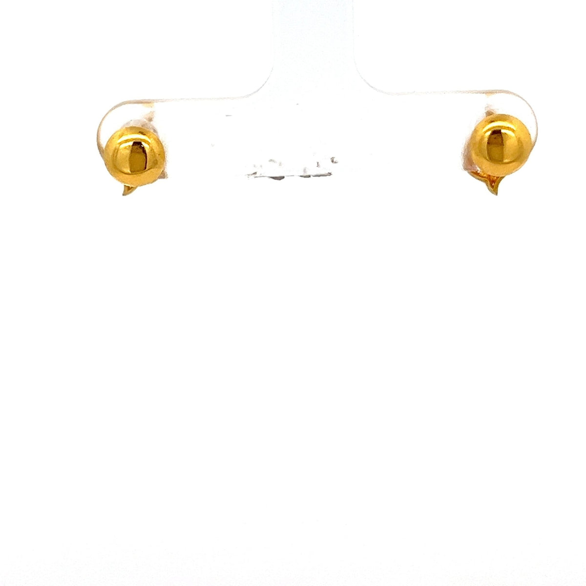 22ct Gold Oval Clear Stone Cluster Stud Earrings - FJewellery