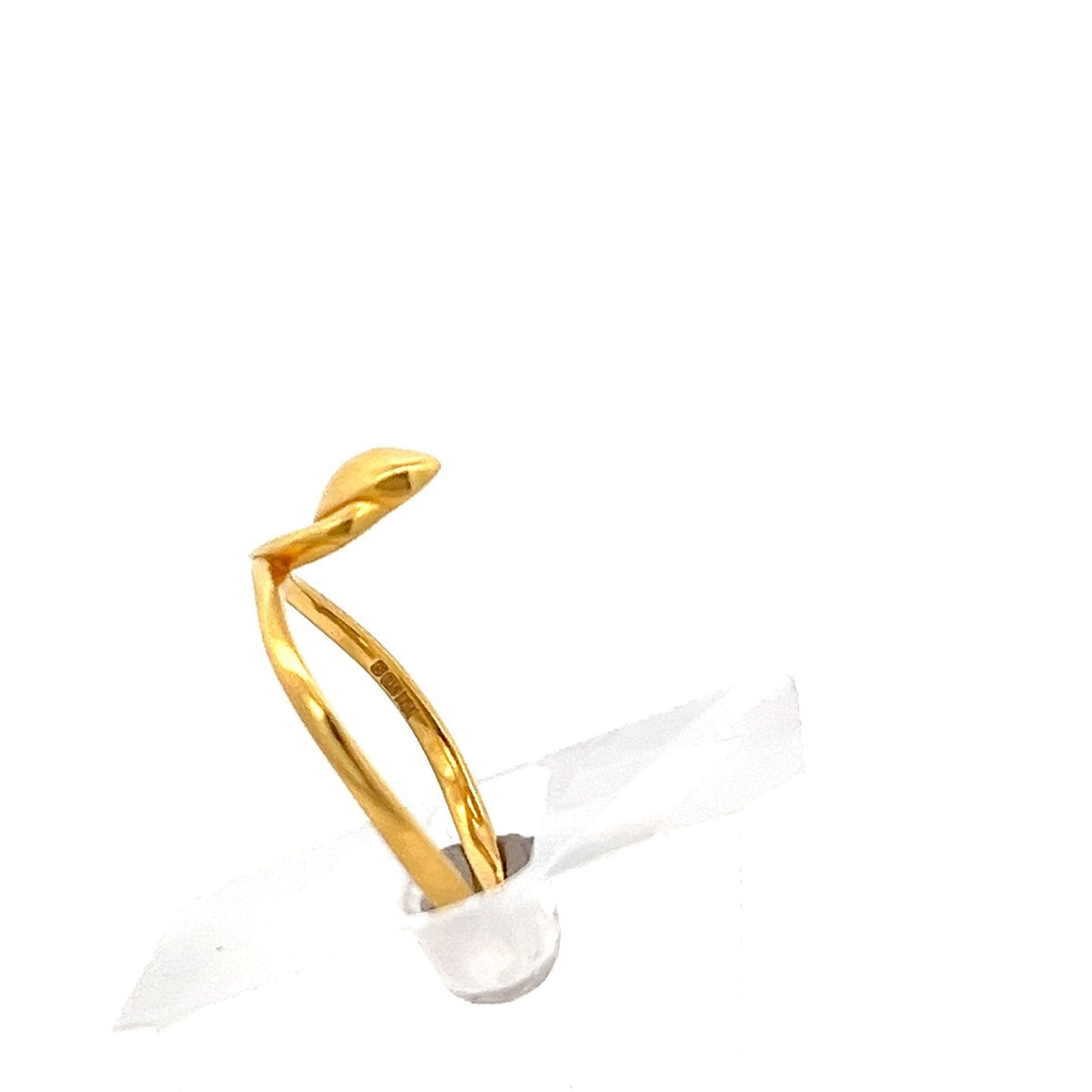 22ct Gold Oval Top Twist Design Ring - FJewellery