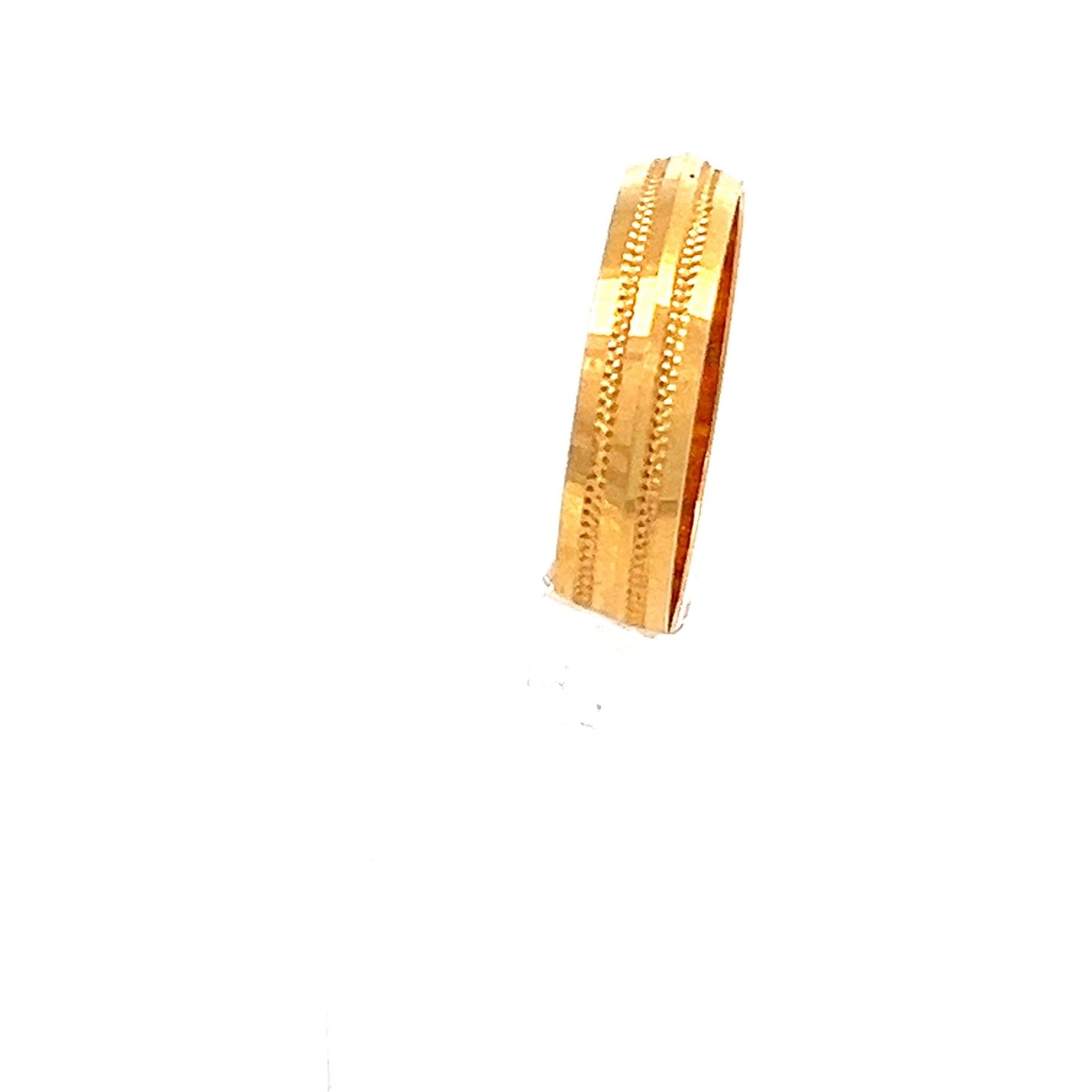 22ct Gold Patterned Band Ring - FJewellery